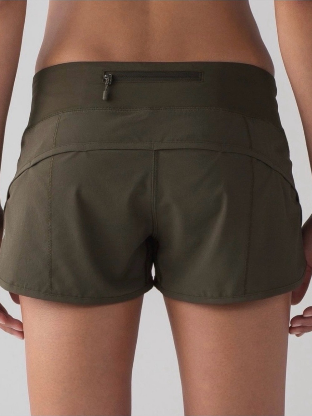 Lululemon Dark Olive Speed Shorts . Size 2